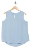Renee C Linen V-neck Sleeveless Tank Top