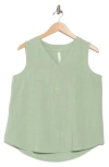 Renee C Linen V-neck Sleeveless Tank Top