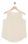 Renee C Linen V-neck Sleeveless Tank Top