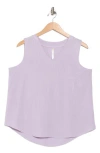 Renee C Linen V-neck Sleeveless Tank Top