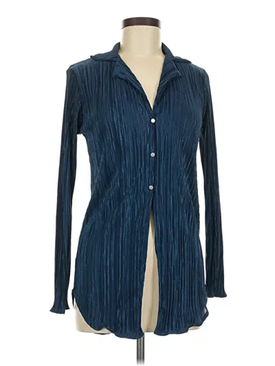 Pre-owned Renee C Long Sleeve Blouse In Blue