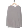 Renee C Long Sleeve Brushed Knit Top In Gray