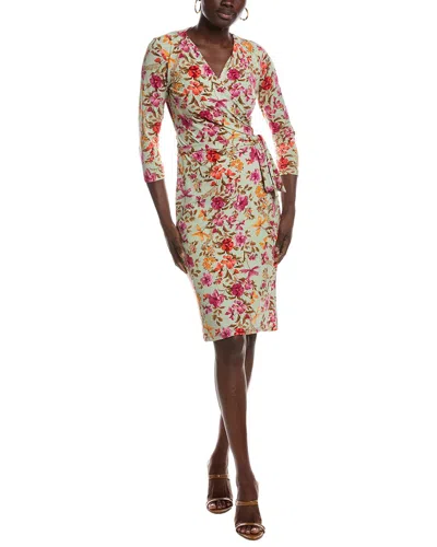 Renee C Long Sleeve Midi Dress In Green