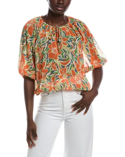 Renee C Long Sleeve Top In Multi