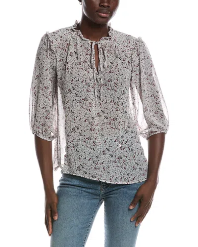 Renee C Long Sleeve Top In White