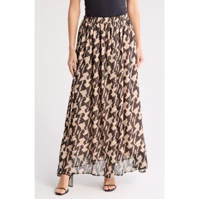 Renee C Mesh Maxi Skirt In Black