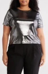 Renee C Metallic Crewneck T-shirt