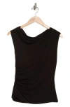 Renee C Off The Shoulder Knit Top In Black