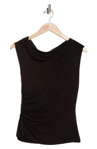 Renee C Off The Shoulder Knit Top In Black