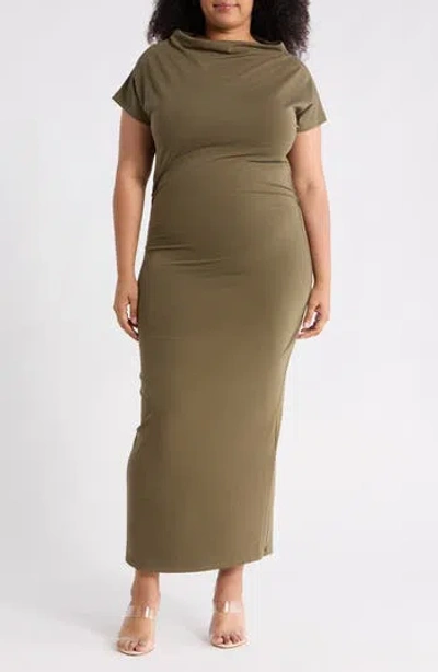 Renee C Off The Shoulder Ruched Dress In Multi