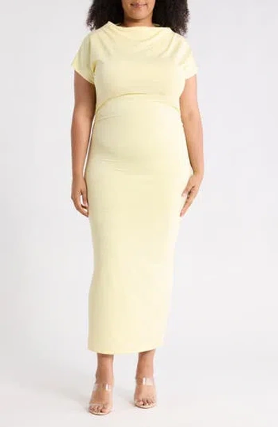 Renee C Off The Shoulder Ruched Dress In Animal Print