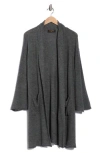 Renee C Open Front Sweater Cardigan In Gray