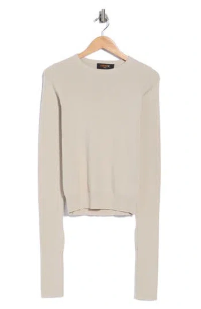 Renee C Open Sleeve Crewneck Sweater In Oyster
