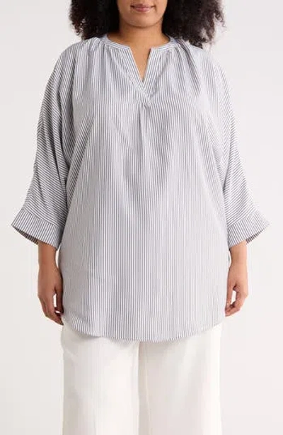 Renee C Pinstripe Tunic Top In Multi