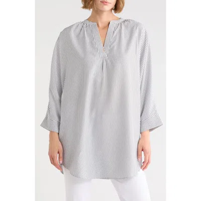 Renee C Pinstripe Tunic Top In Multi