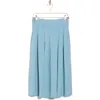 Renee C Pleated Midi Skirt In Sky Blue