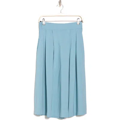 Renee C Pleated Midi Skirt In Sky Blue