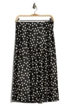 Renee C Polka Dot Midi Skirt In Black