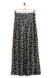 Renee C Polka Dot Print Maxi Skirt In Black