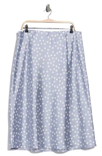Renee C Polka Dot Print Maxi Skirt In Blue