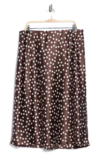 Renee C Polka Dot Print Maxi Skirt In Multi