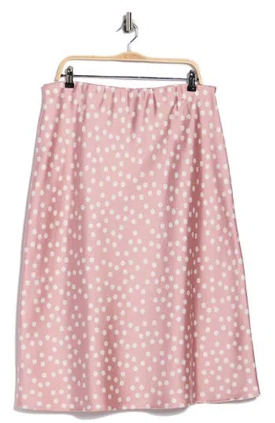Renee C Polka Dot Print Maxi Skirt In Pink