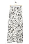 Renee C Polka Dot Satin Maxi Skirt In Multi