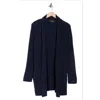 Renee C Rib Knit Sweater Cardigan In Black