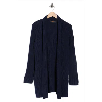 Renee C Rib Knit Sweater Cardigan In Black
