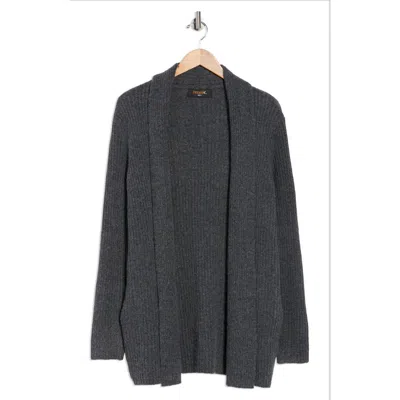 Renee C Rib Knit Sweater Cardigan In Black