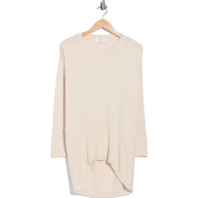 Renee C Ribbed Scoop Neck Sweater In Neutral