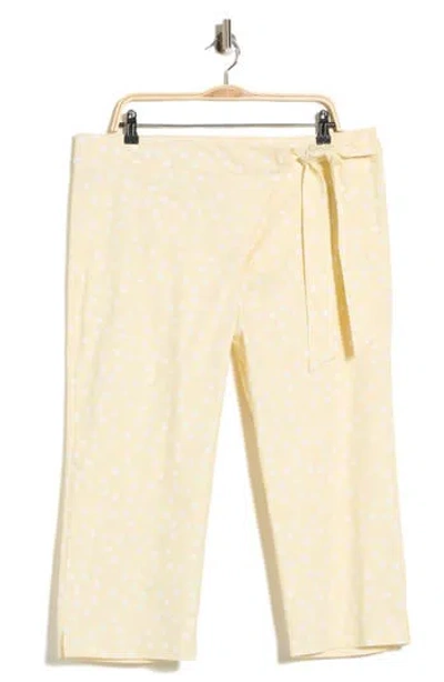 Renee C Sash Waist Capri Pants In Butter