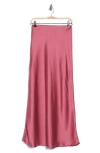 Shop Renee C Satin A-line Skirt In Dark Pink