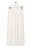Renee C Satin A-line Skirt In Ivory
