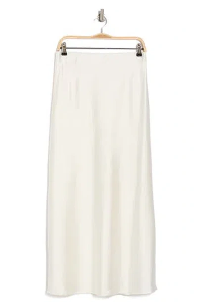 Renee C Satin A-line Skirt In Ivory