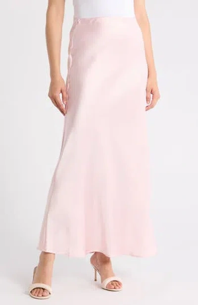 Renee C Satin A-line Skirt In Gray