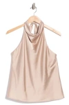 Renee C Satin Halter Top In Pink