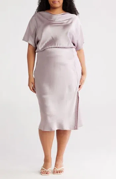 Renee C Satin Off The Shoulder Dress