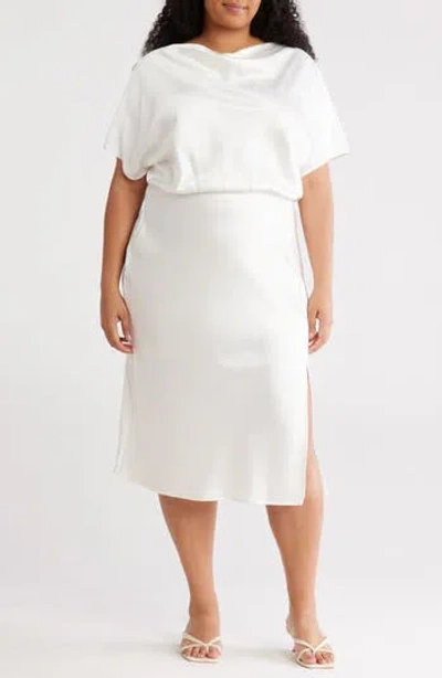 Renee C Satin Off The Shoulder Dress