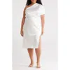 Renee C Satin One-shoulder Dress