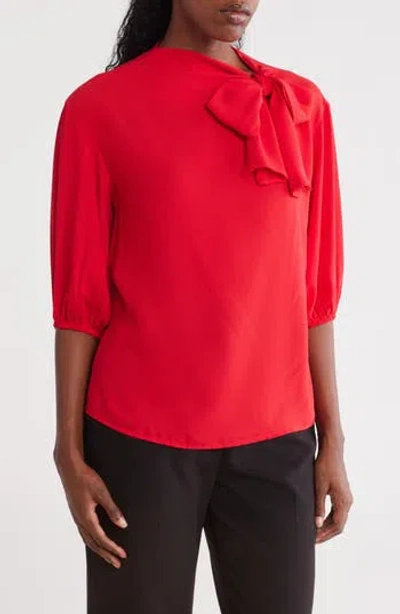 Renee C Scarf Detail Three-quarter Sleeve Top