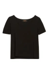 Renee C Scoop Neck Knit Top In Black