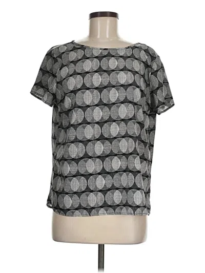 Pre-owned Renee C Short Sleeve Blouse In Gray