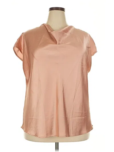 Pre-owned Renee C Short Sleeve Blouse In Pink