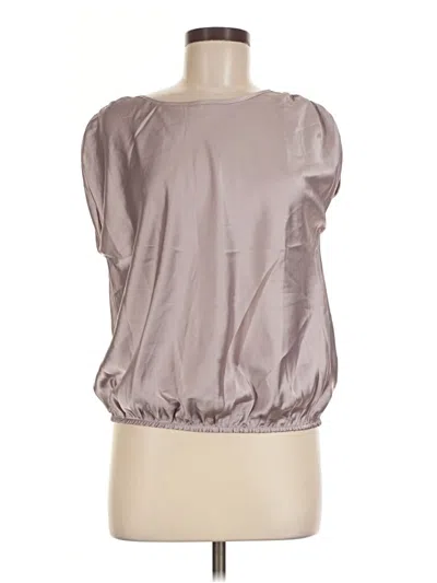 Pre-owned Renee C Short Sleeve Blouse In Silver