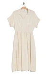 Renee C Short Sleeve Dress In Linen