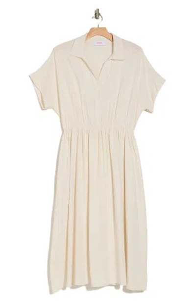 Renee C Short Sleeve Dress In Linen