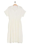Renee C Short Sleeve Dress In White