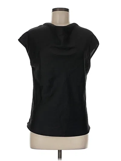 Pre-owned Renee C Short Sleeve Top Black Cowl Neck Tops