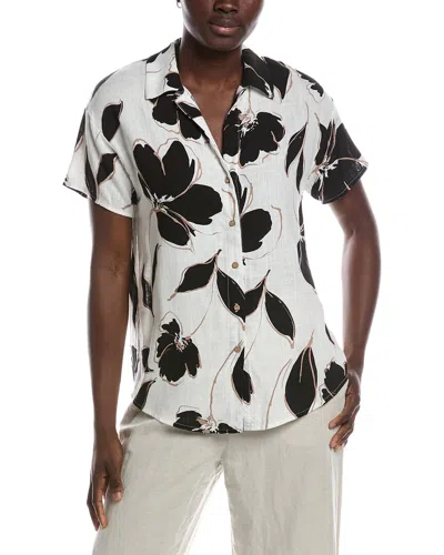 Renee C Short Sleeve Top In White
